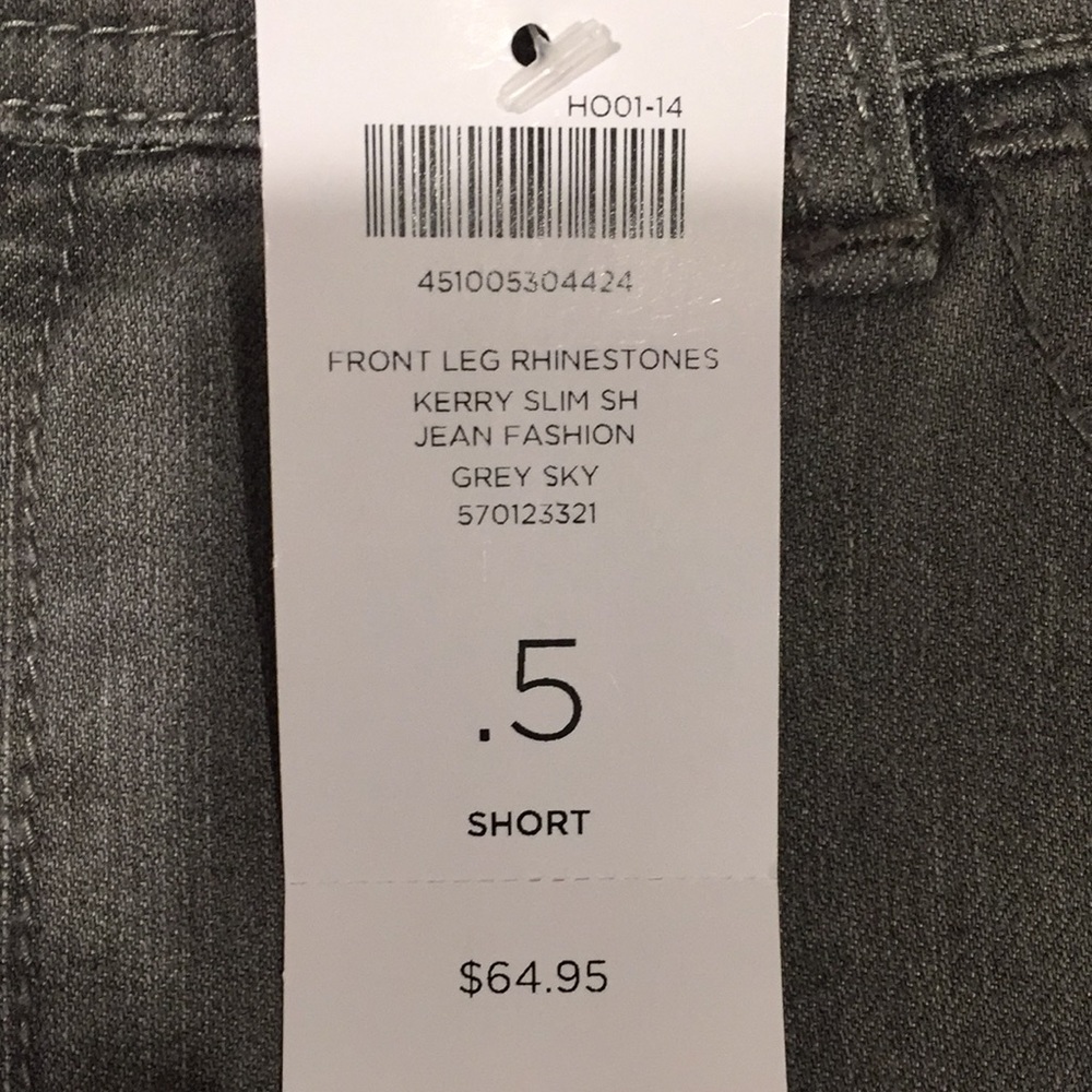 Chico’s Grey Skinny Jeans w/ Rhinestones .5 - Picture 4 of 4